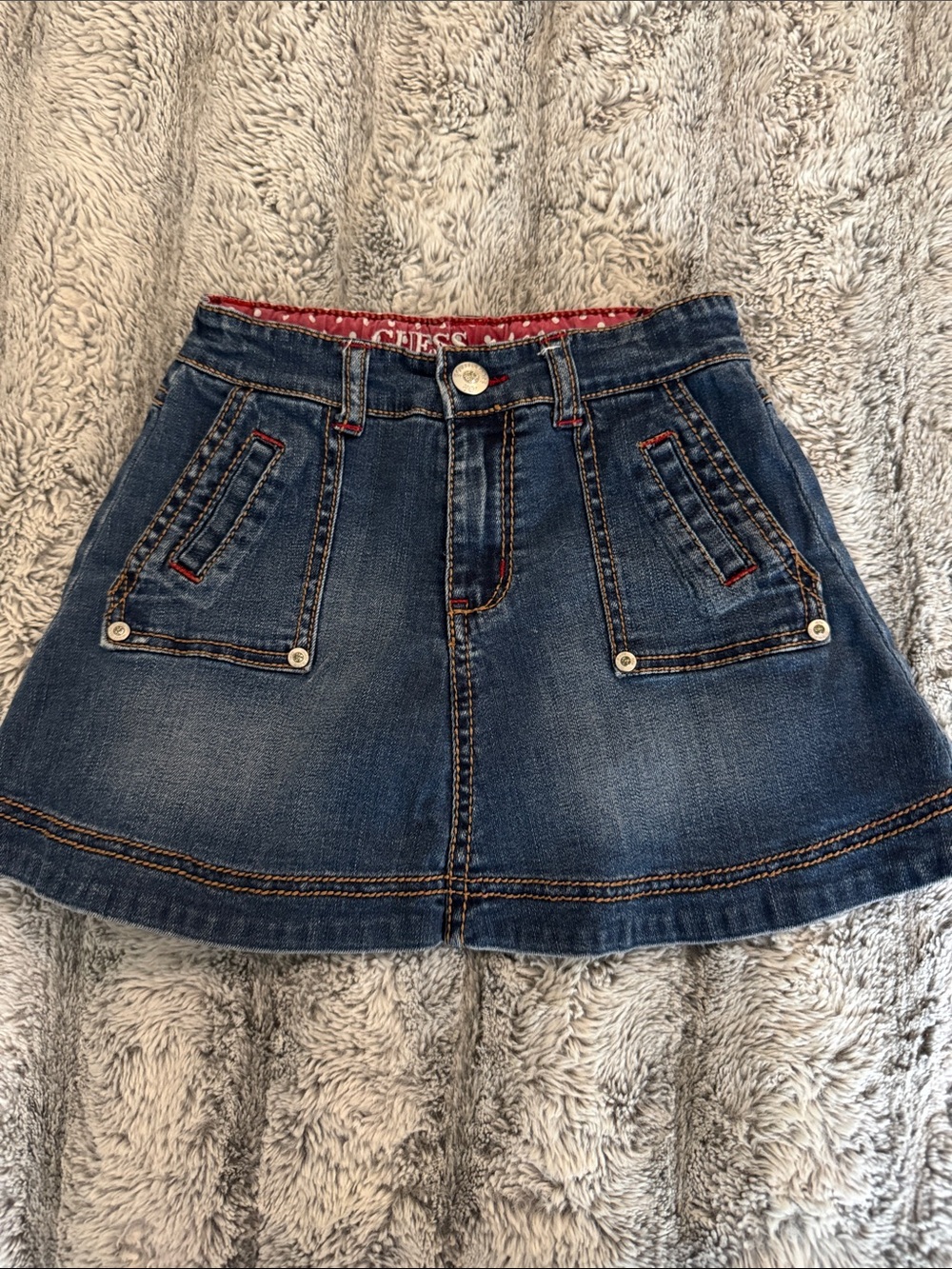 GUESS Denim Skirt with Built-In Shorts - Girls 6X